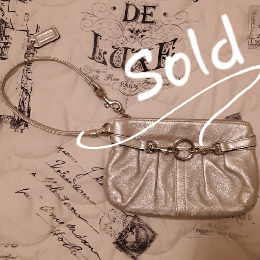 SOLD - Coach Wristlet/Clutch Like New